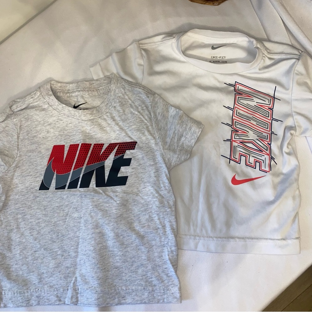 Nike Kids' Red and Blue Graphic Tees 2 shirts